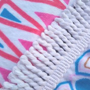 cotton large round beach towels novelty towels with tassel fringe