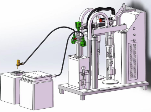 PLC Controlled LSR Dosing System with Dynamic Mixer