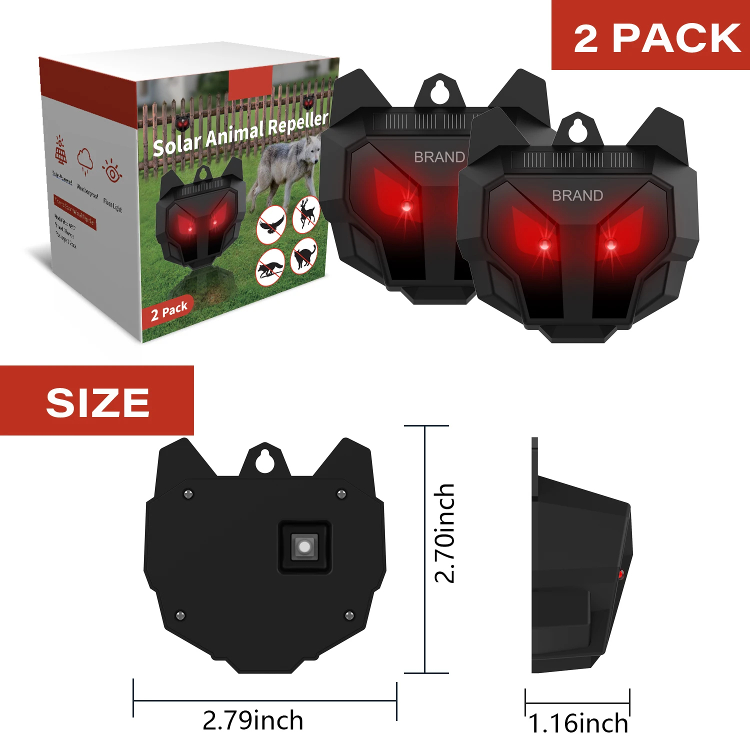 50-100 Square Meters Coverage Solar Battery Operated Eco Friendly Wild Pig Repeller