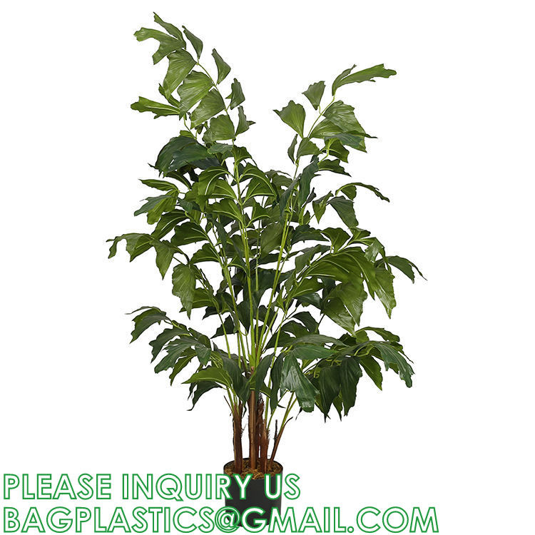 1.6m For Decoration Bonsai Artificial Fishtail Palm Plant, Artificial Tree Fake Potted Simulation Tree Nordic Style