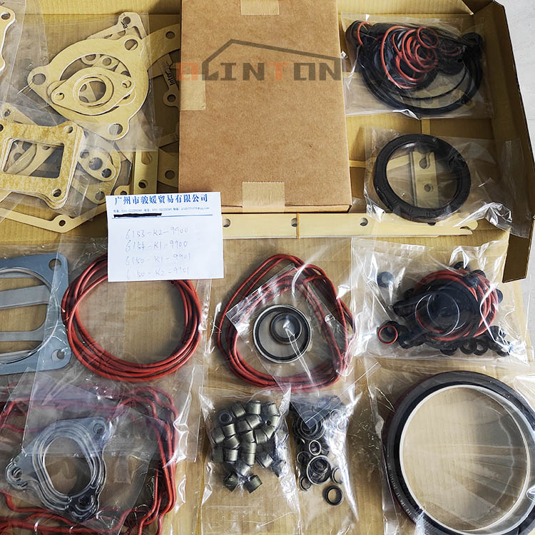 Construction Machinery Parts 6D125E-2 Engine Cylinder Head Gasket Kit 6153-K1-9900 6153-K2-9900