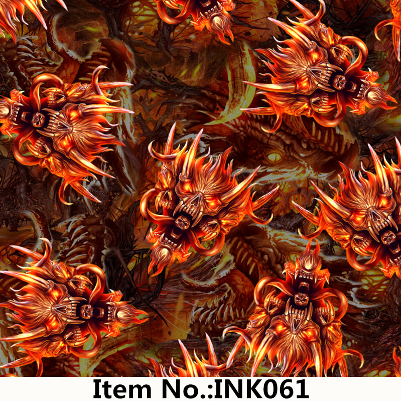 Quality INK061 WIKI Fire Pattern Water Transfer Hydro Dipping Film Rolls for sale