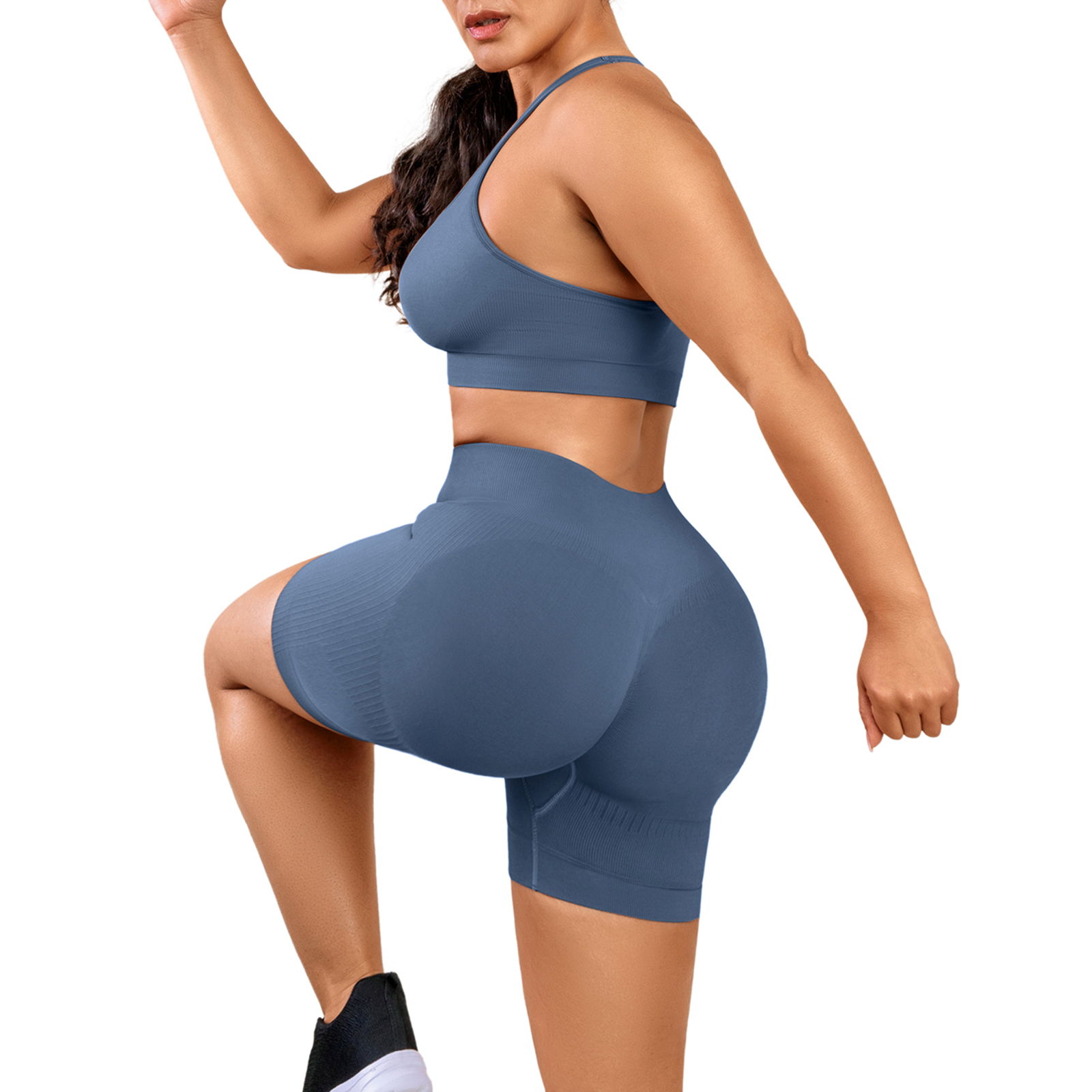 Hexin High Waist Yoga Set Clothing for Women 2 Pieces Eco Friendly Fitness Outfit