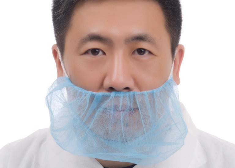 Quality Disposable Double Elastic Nonwoven Polypropylene Beard Cover 10g/M2 for sale