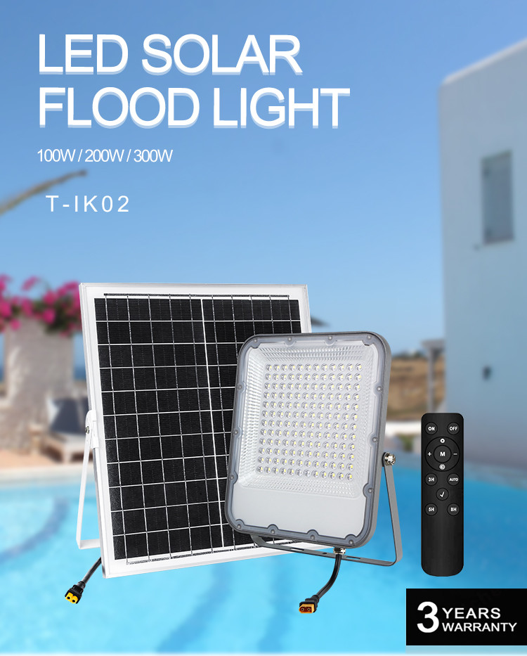 OEM ODM 400w Equivalent Motion Sensor Led Solar Flood Light IP65 waterproof high quality aluminum