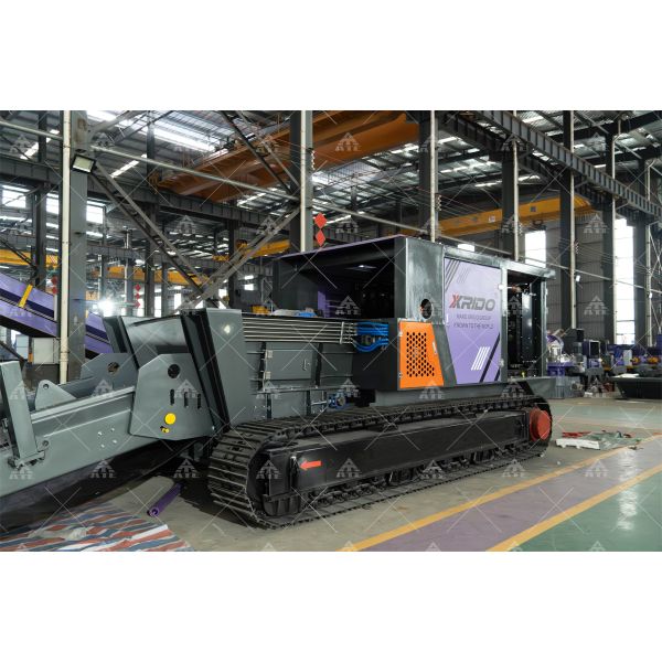 Double Shaft Design Crawler Mobile Shredder Machine for High Efficiency Shredding with Quiet Operation