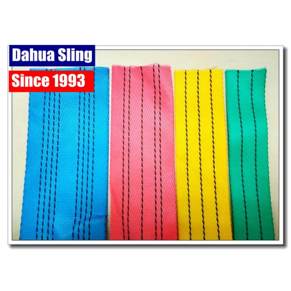 Orange Polyester Webbing Roll For Lashing Straps High Breaking Strength