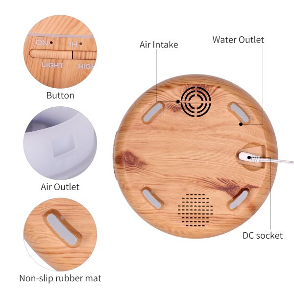 Smart Wifi Wireless Essential Oil Aromatherapy Diffuser with Alexa Google App Voice Control 400ml Ultrasonic Diffuser Humidifier