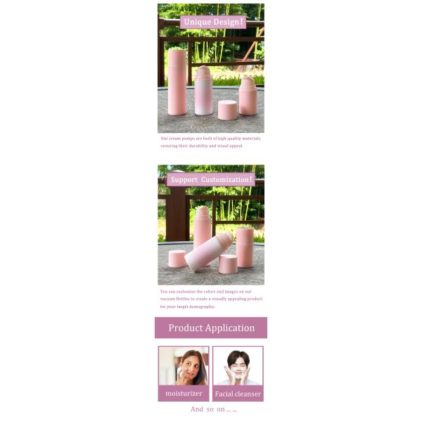 White Airless Pump Bottle 30ml 50ml Airless Pump Cosmetic Packaging Empty Foundation Bottle With Pump