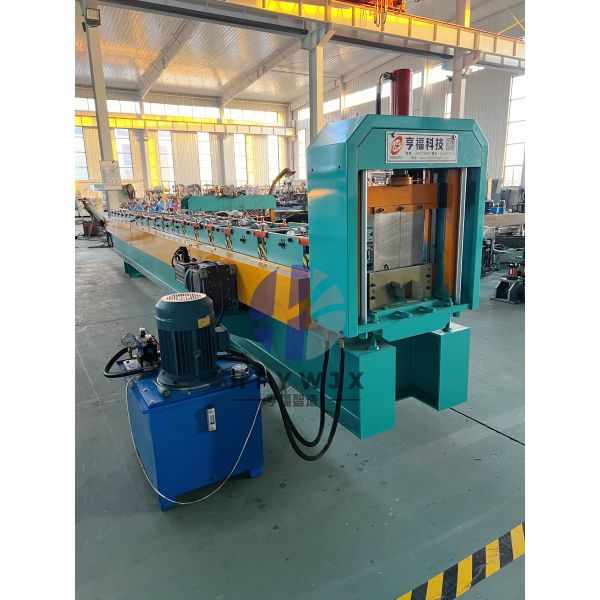 High Output Industrial Gutter Downspout Pipe Roll Forming Machine 16 Stations Hydraulic Pressure
