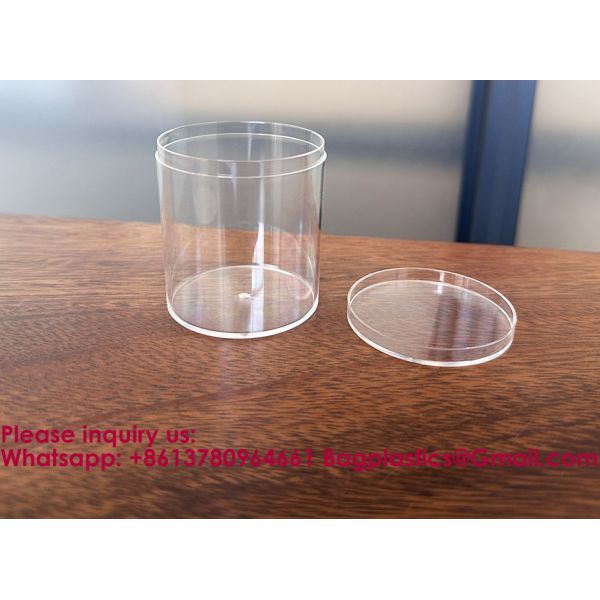 Round Acrylic Container With Lid - Clear Round Box Organizer Storage Boxes For Candy, Pill, Nails, Beads And Tiny Jewelry
