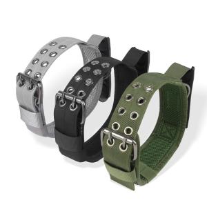 Quality Pet Adjustable Tactical Dog Collar Reflective Thickened Nylon Collar for sale