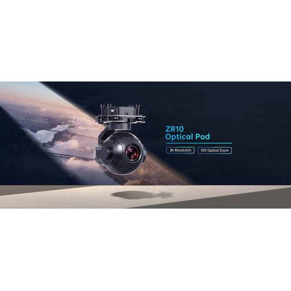 ZR10 2K 4MP QHD 30X Hybrid 10X Optical Zoom Gimbal Camera 1/2.7" CMOS HDR Starlight Night Vision 3 Axis Stabilizer