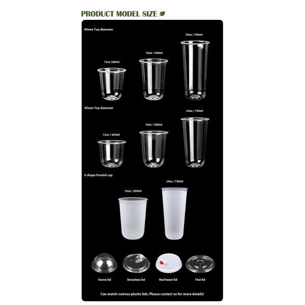 Simple Style Custom Printed Clear Biodegradable Disposable Plastic Bubble Pet PLA Cup