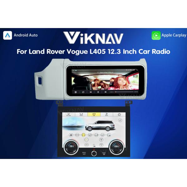 Viknav 12.3 Inch Touch Screen Car Radio And AC For Land Rover Range Rover Vogue L405 2013-2017 Multimedia Player GPS Navigation Head Unit (Ivory All)