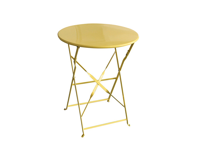 Outdoor Indoor 60cm Dia Round Metal Table Full Steel