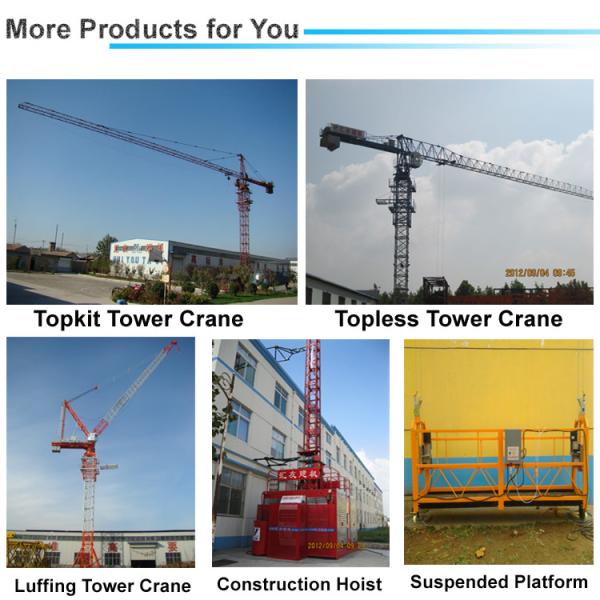 QTD2520 High Efficiency Small Luffing Tower Crane with High Specifications for Civil Project