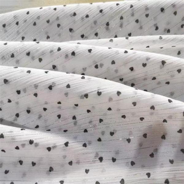 Digital Print Yarn Silver Chiffon Fabric 75dx75d 120gsm