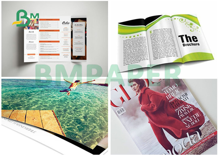 Perfect Runnability 80lb 100lb Glossy Coated Paper For Printing Poster