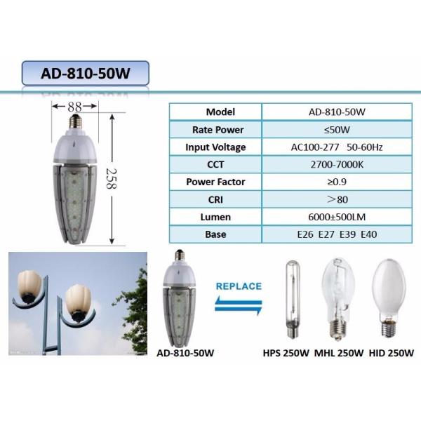 30W 40W 50W E27 E40 E26 E39 new Olive design corn street lamp IP65 Waterproof good quality high lumens AC85-277V