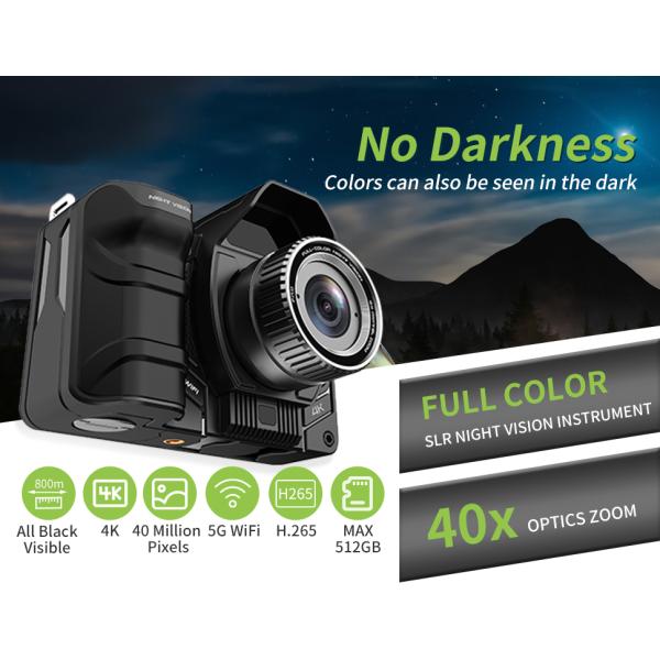 Full Color Image Intensifier Night Vision 4K Black Visibility Ultra HD Digital Display