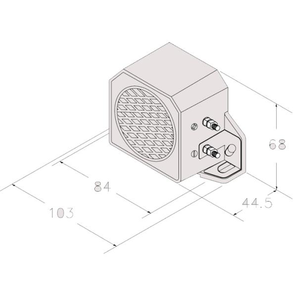 Multi Frequency White Noise Reverse Alarm 102dB Output Reverse Buzzer For Car