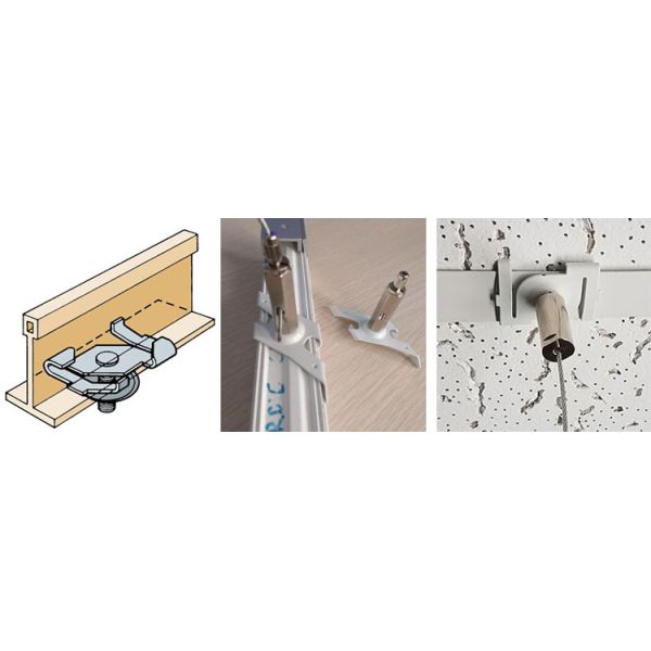 Building Material T Bar Steel Cable Clips Suspended Ceiling T Grid