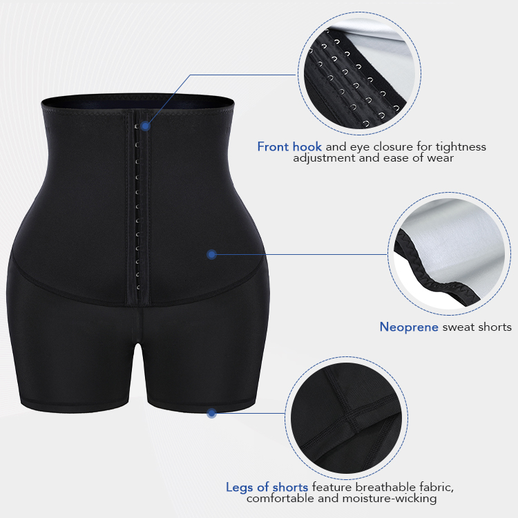 Women's Tummy Control Sauna Shorts HEXIN Free Sample Neoprene Shaper with Butt Lifter