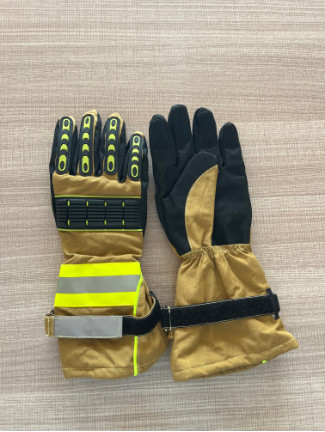Emergency Rescue Fire Fighting Fireman 3D Fire Fighter Glove With Reflective Strap