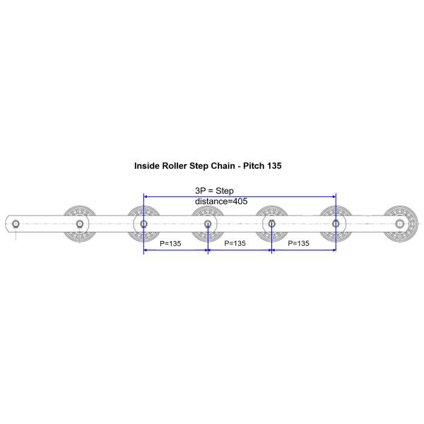 Hollow Pitch 135 Escalator Step Chain Step Distance 405 Escalator Chain