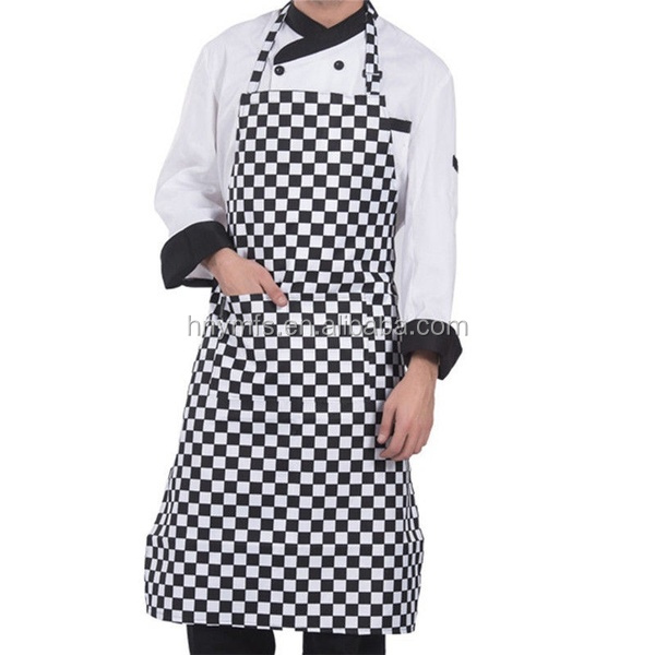 apparel factory custom yarn dyed stripe and dying strip bib cooking kitchen chefs apron