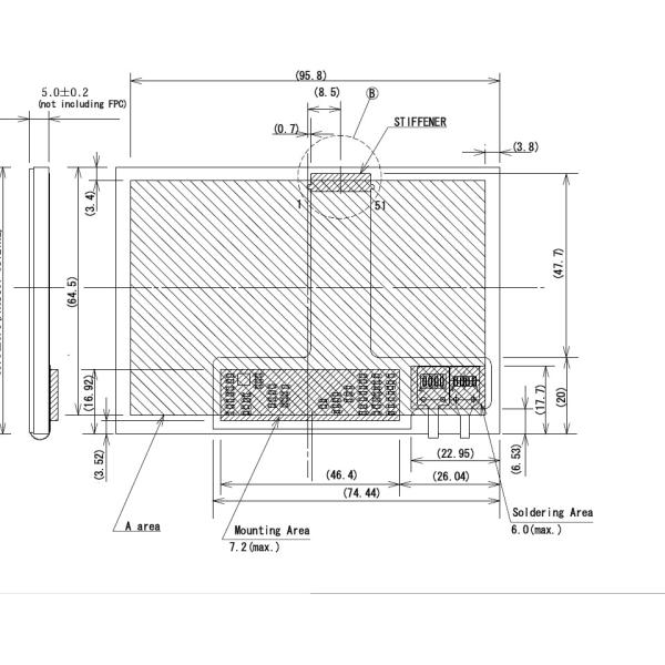 NEC 4.1 Inch 800x480 LTPS TFT LCD Displays Module 16.7M Color