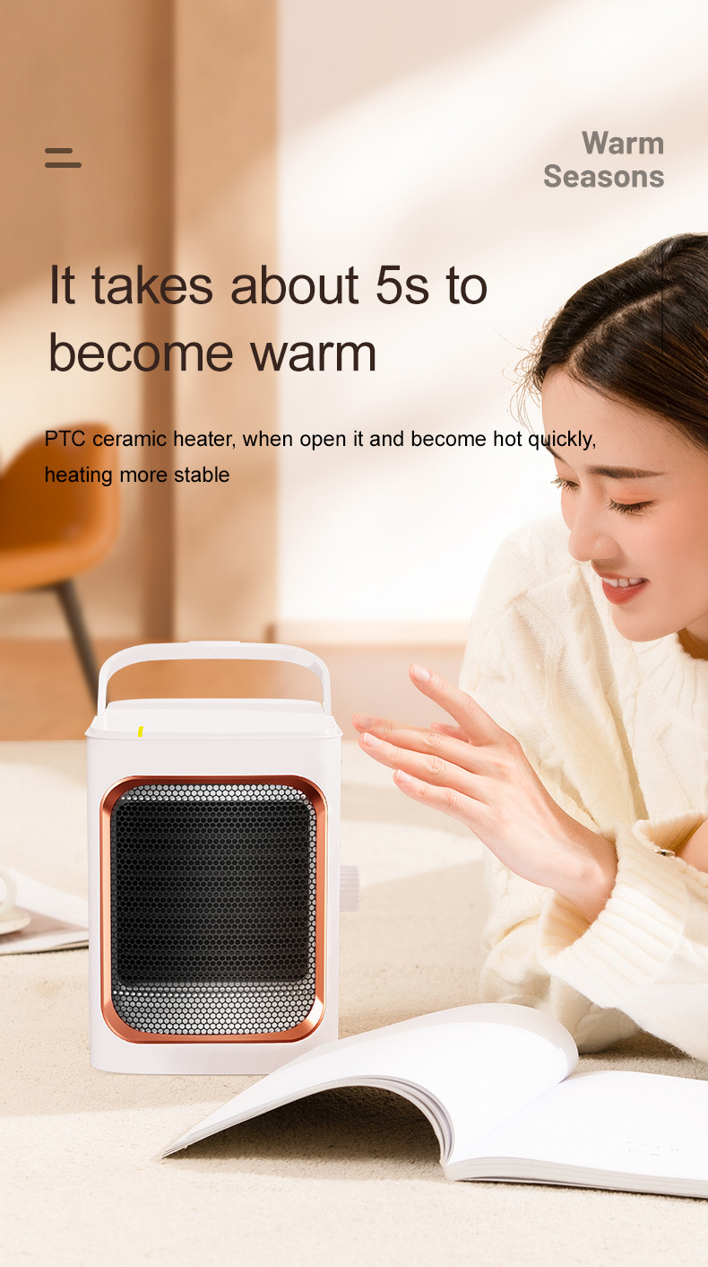 Mini Portable Electric Fan Heater 1000W Heating PTC Ceramic Heater Fan