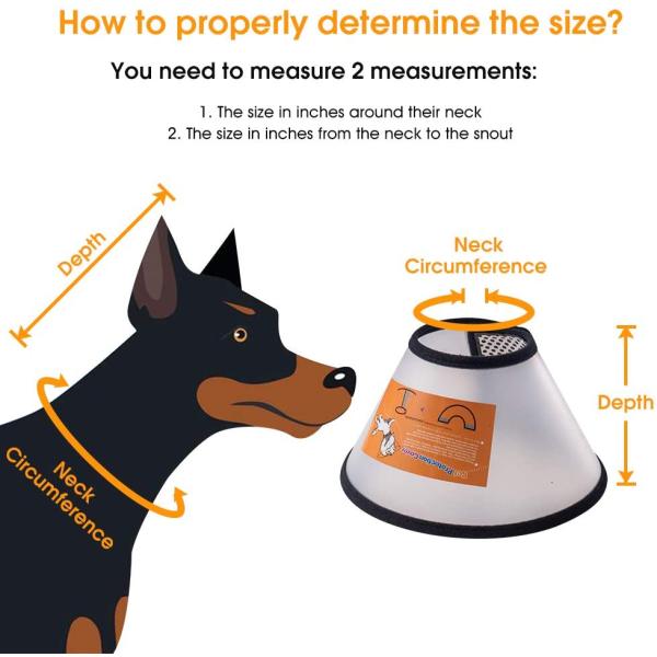 Multi Size Protective Pet Collars Plastic Dog Elizabeth Collar With Soft Edge