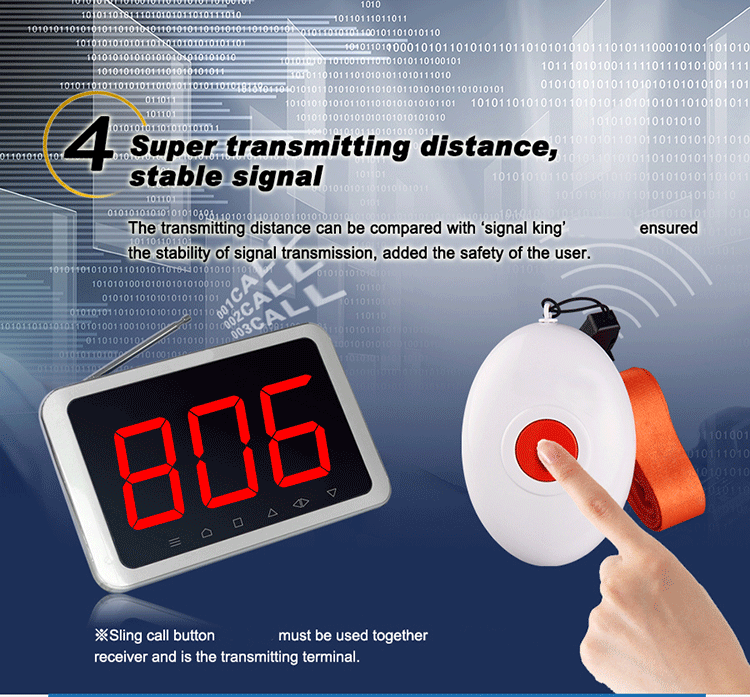 good quality wireless nursing home elderly pager system