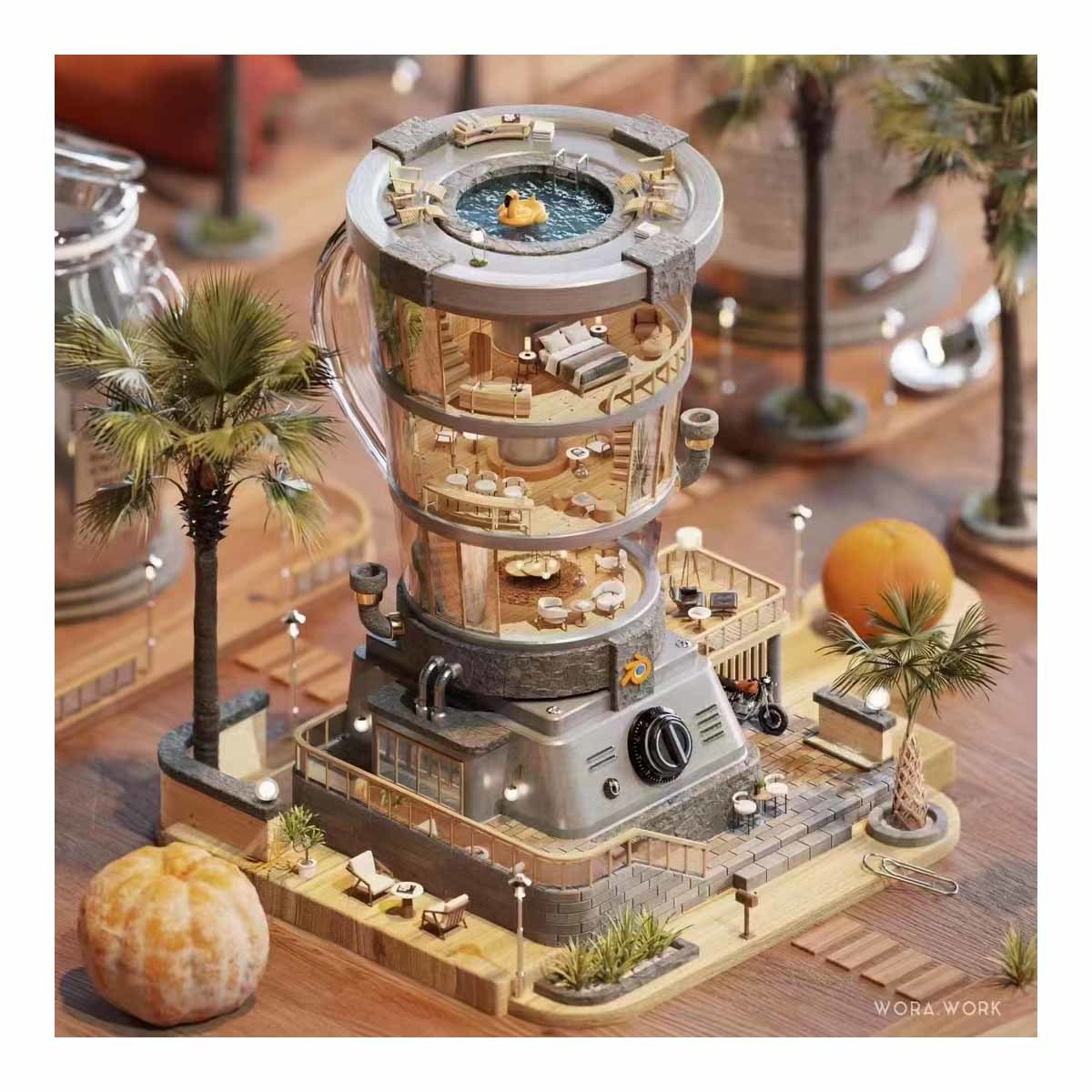 1:20 Workspace Model Architectural Creative Architectural Interior Models