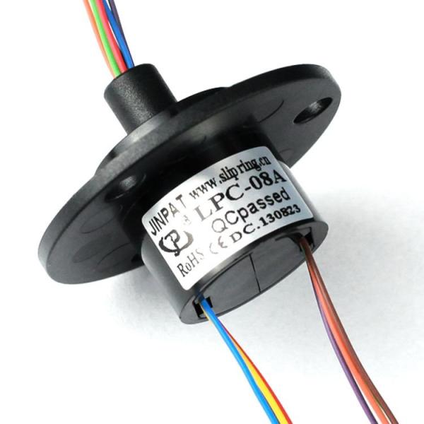 Quality Micro Slip Ring 300rpm 8 Circuits 2A With Flange for sale