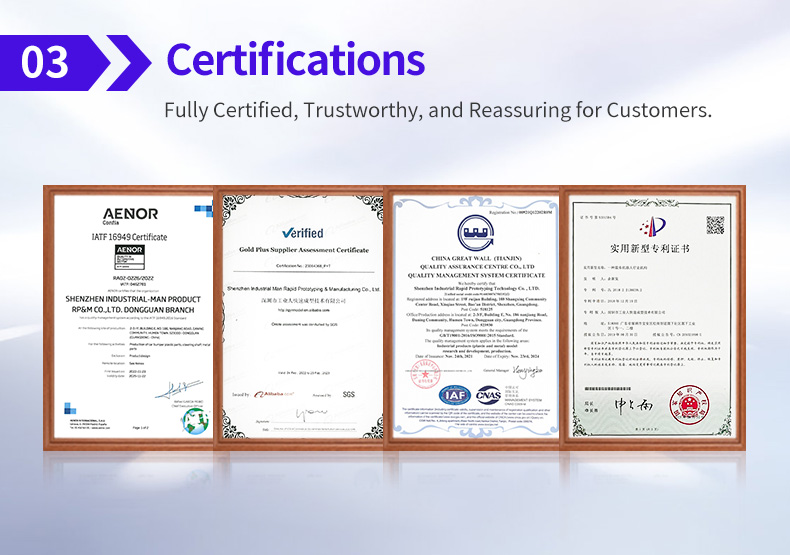 Industry certifications for quality assurance