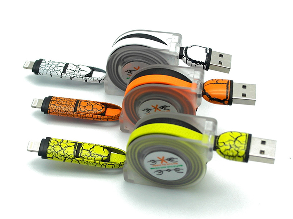 2 In 1 Usb Extension Cable , High Speed Usb Cable Multi Color For Data / Charger