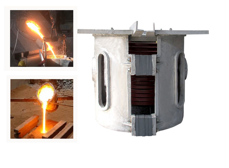 100kg 500kg 750kg 1T 5T Industrial Induction Melting Furnaces Machine Iron Smelting Electric Metal Induction Melting Furnace