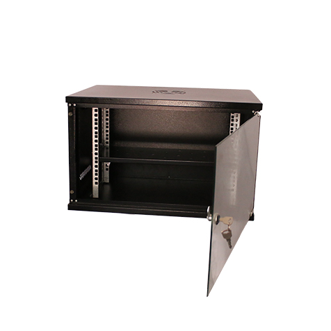 Two Locking Keys 6U Wall Mount Network Rack 19 Inch Computer Rack Small Network Cabinet