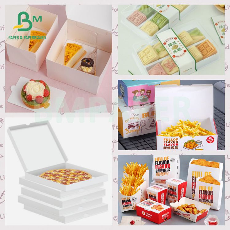 Good Printability 350gsm Food Box Paper White Coated Container Board