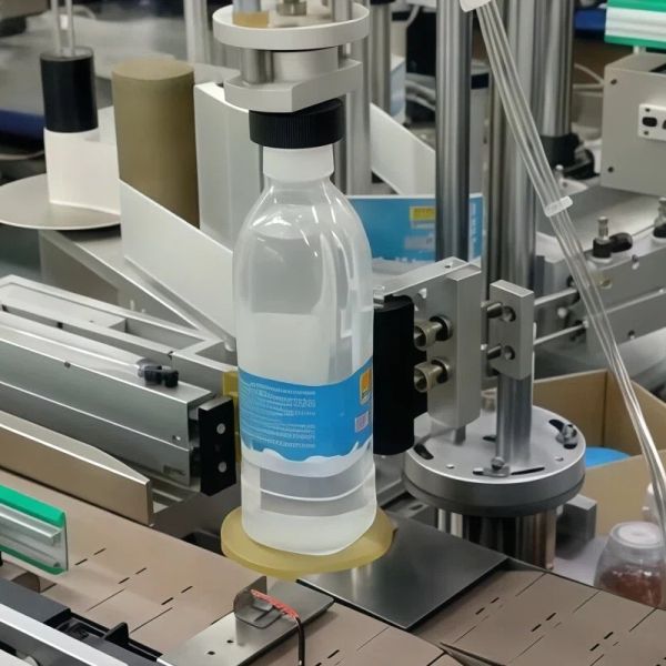 Vertical Adhesive Labeling Machine Fully Automatic Round Bottle Labeling Machine