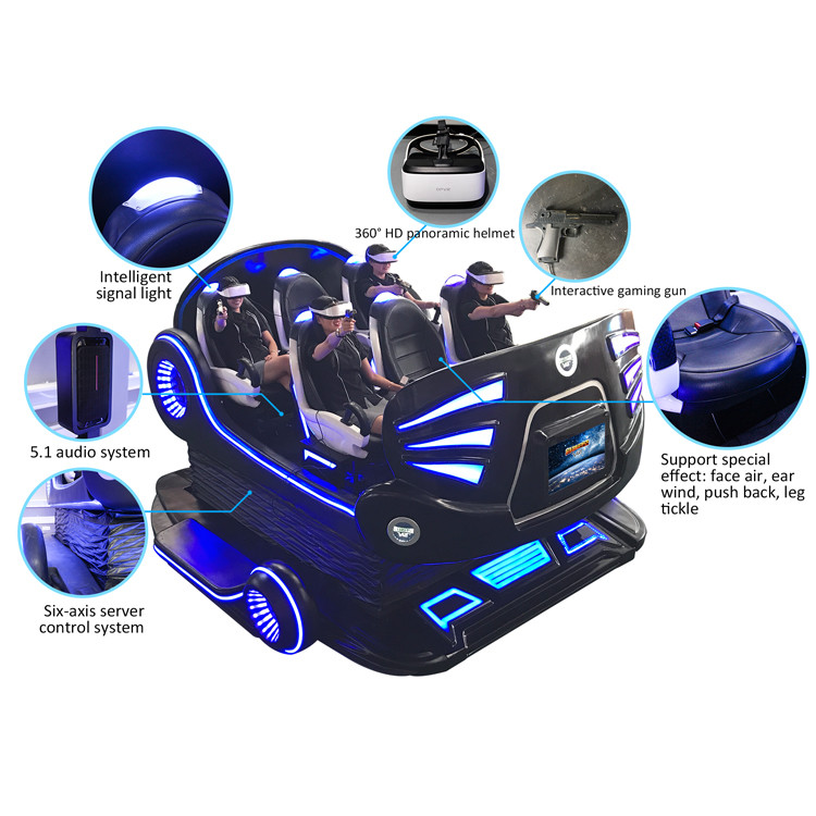 Motion Simulator 6 Seats 9D Vr Game Machine Virtual Reality Cinema Machine