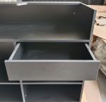 Wood 4' Ledge Counter Display Cabinet With Drawers Scratch Resistant