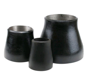 SGS Metal Pipe Reducer , Black Painting MS Eccentric Reducer Pipe Fitting