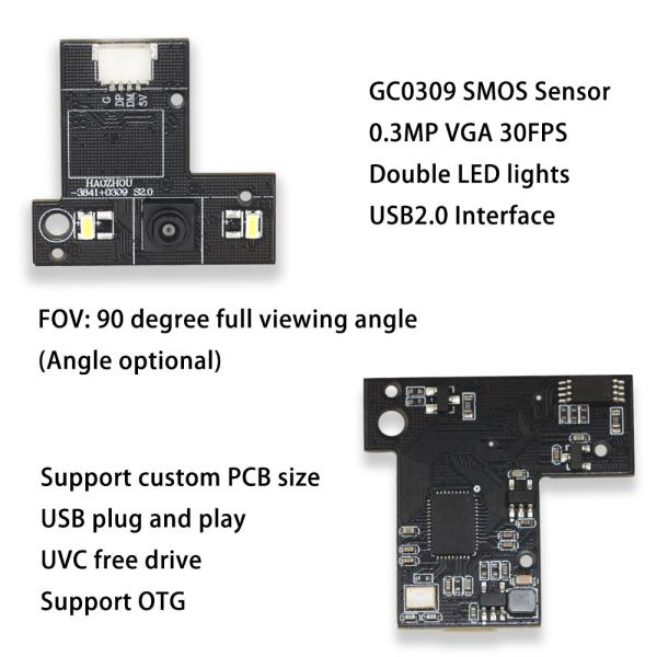 Low Light 1/10 Inch HD 0.3MP GC0309 VGA CMOS QR Code Scanner Micro Camera Module USB2.0