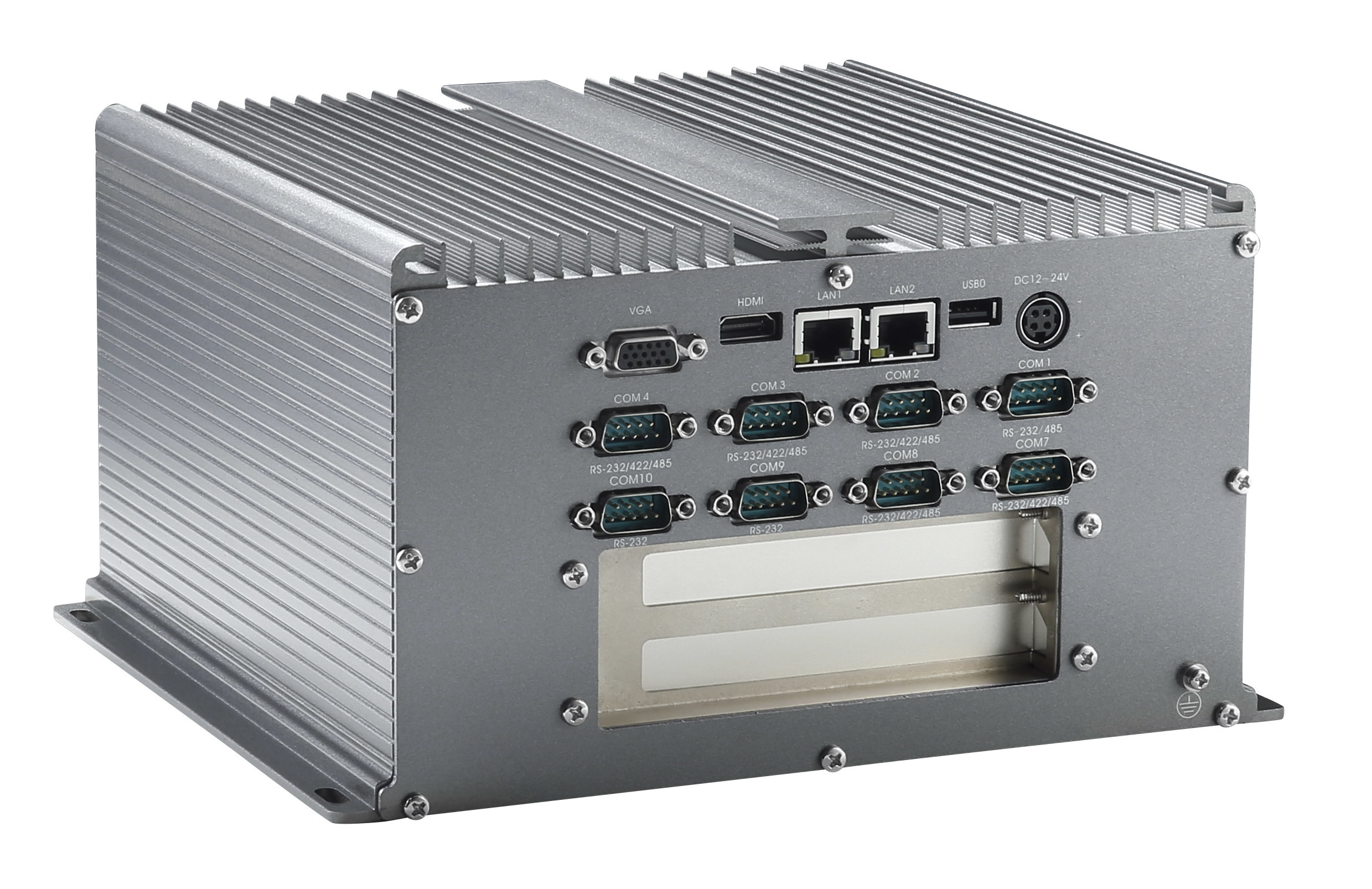 MIS-8107 Fanless Industrial Computer 1037U CPU 10 Series 6 USB 2 PCI Extension