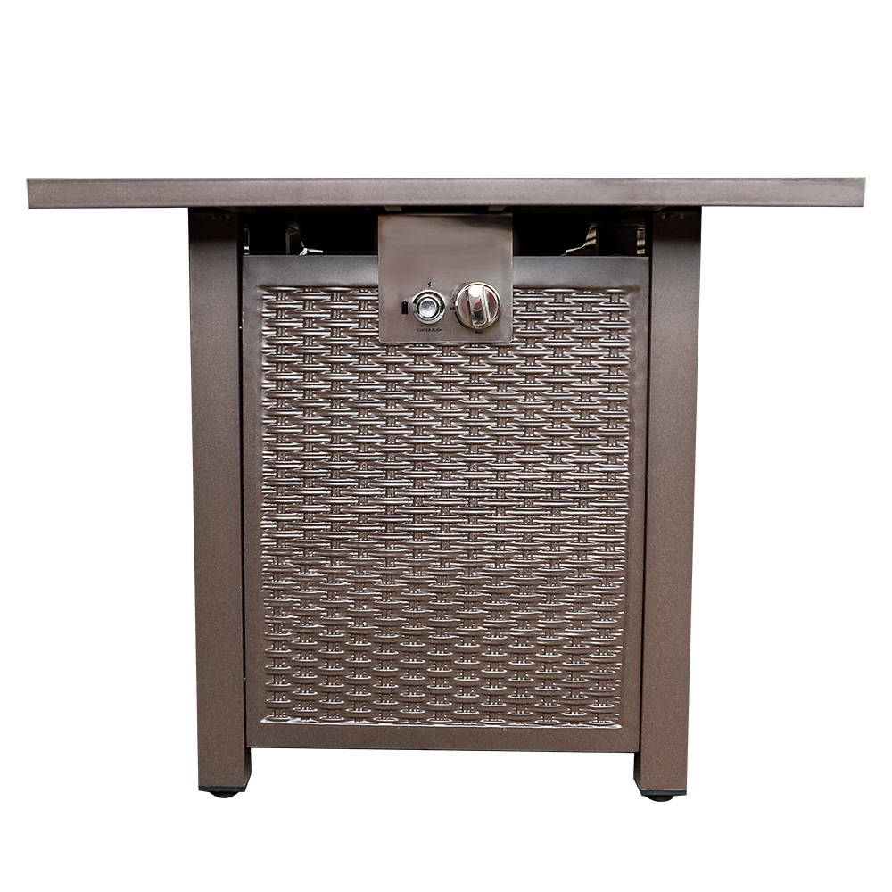 Outdoor Propane 50,000 BTU Square Gas Fire Pit For Patio Garden Backyard