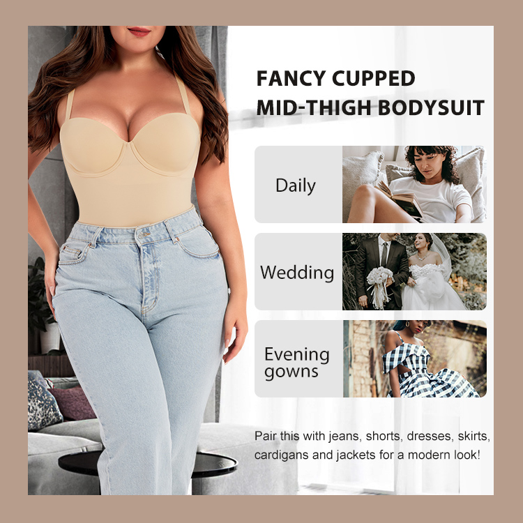 Standard Thickness Shapewear HEXIN Tummy Control Body Suit for Firm Waist Cinching